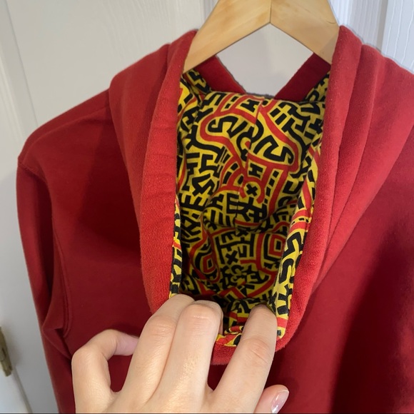 COACH X DISNEY MICKEY MOUSE X KEITH HERING RED HOODIE SIZE XS - Picture 8 of 10